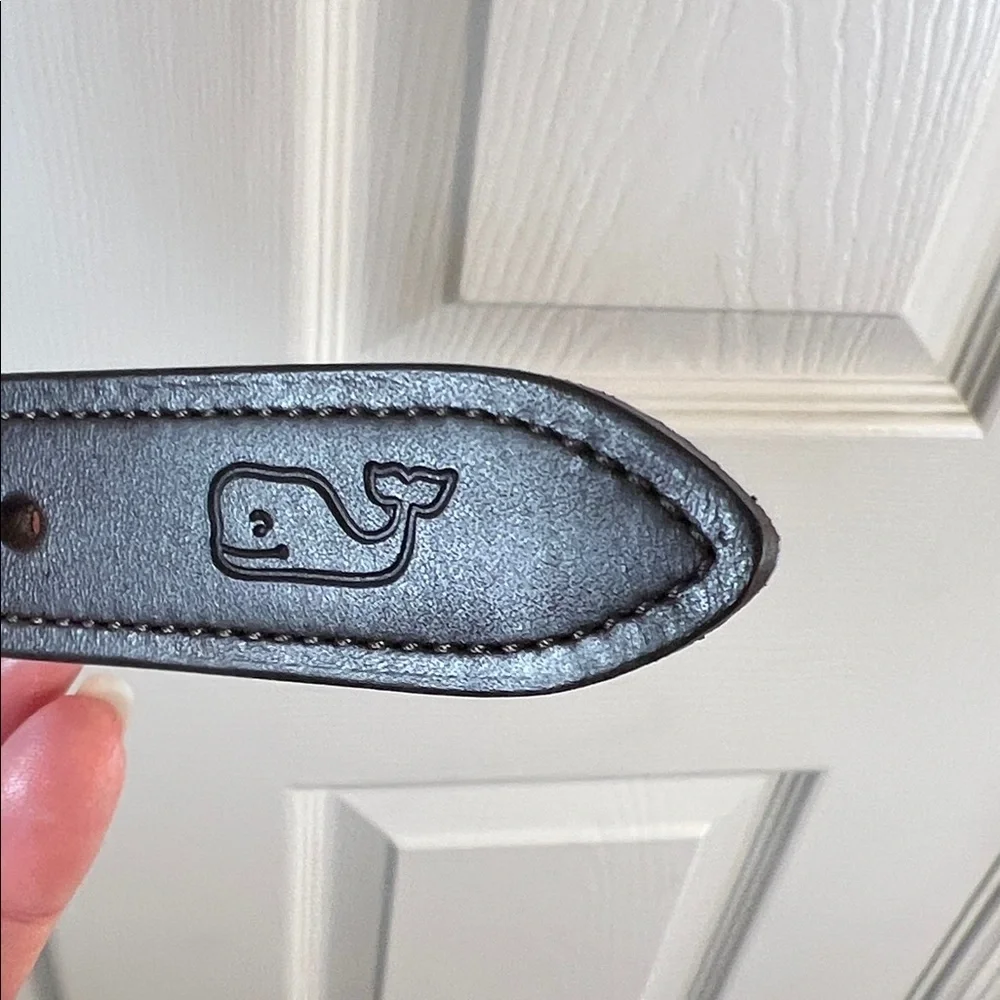 Navy and Brown Men's Bag Strap